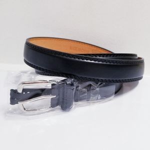 Glove Leather Black Belt with Silver-tone Buckle XL 42-44 NWOT